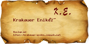 Krakauer Enikő névjegykártya